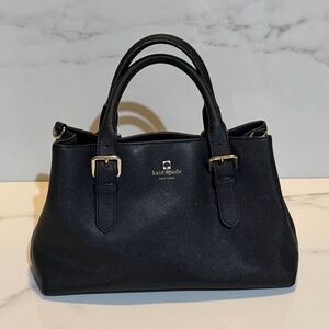 Kate Spade Black Purse with Gold Accents